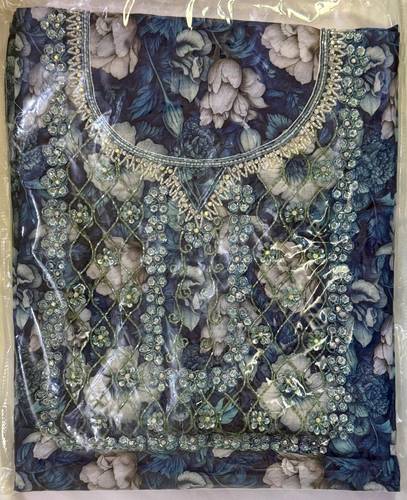 Mukhawar Indian Cotton Luxury Hand Embroidery with Tarhah  BSH063
