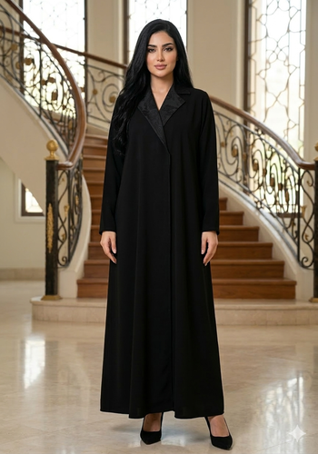 Royal Black Crepe Blazer NajdbyR1