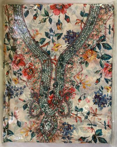 Mukhawar Indian Cotton Luxury Hand Embroidery with Tarhah  BSH061