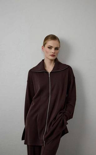 MODAL LOOSE-FITTING SET WITH ZIPPER (5586)  طقم مودال فضفاض بسحاب 