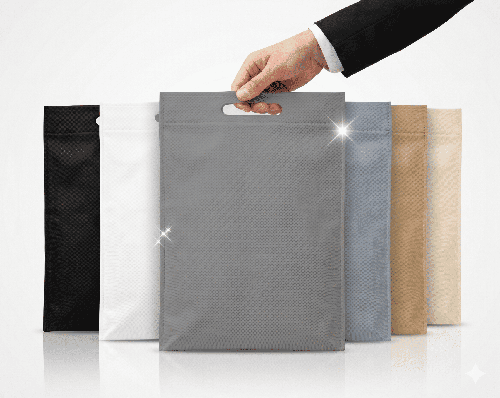 كيس قماش مسطح (يد مقصوصة) Flat Fabric Bag (Die-Cut Handle)