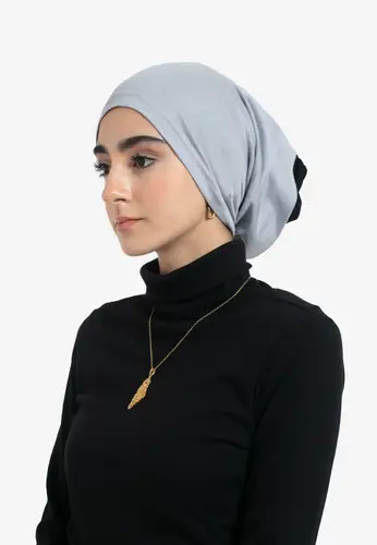 Tube Hijab Under-Cap - Grey 11228-AL26 غطاء حجاب أنبوبي 