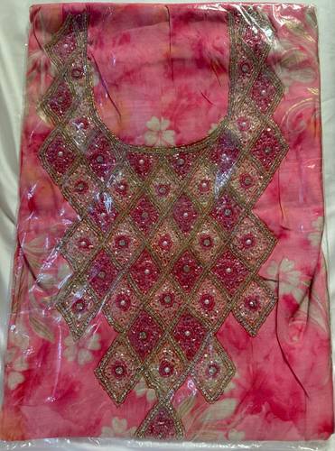 Mukhawar Cotton India Hand Made Stich Pink with Pearl RMSH17