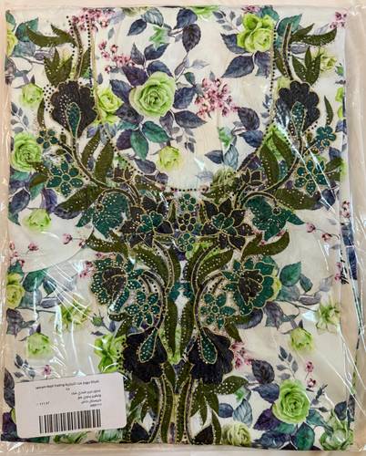 Mukhawar Indian Silk Needlework & Hand Embroidery with Special Crystals ABR111