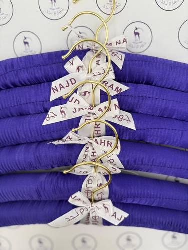 Luxury Silk Satin Hanger 40 cm Purple