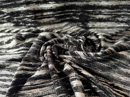 Indian Luxury Velvet Black & Silver 