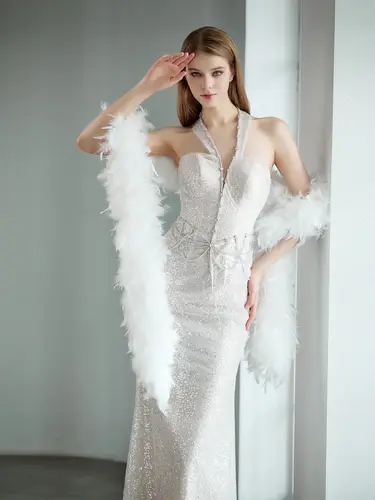 White Jade Dress  فستان 