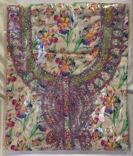 Mukhawar Kashmir  Cotton Luxury Hand Embroidery with Tarhah  BSH109