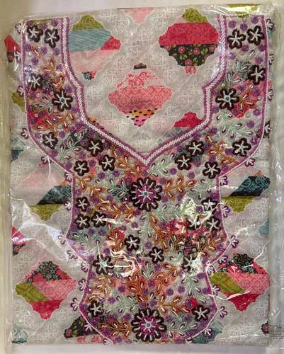Mukhawar Indian Cotton Luxury Hand Embroidery with Tarhah  BSH062