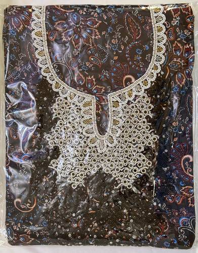 Mukhawar Indian Cotton Luxury Hand Embroidery with Tarhah  BSH070