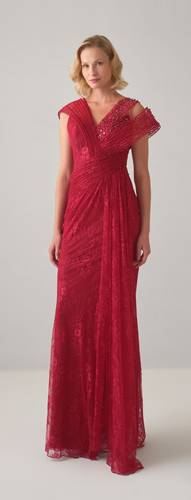 فستان   Dress 1109 BURGUNDY عنابي