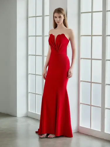 Celestial Crimson Dress  فستان 