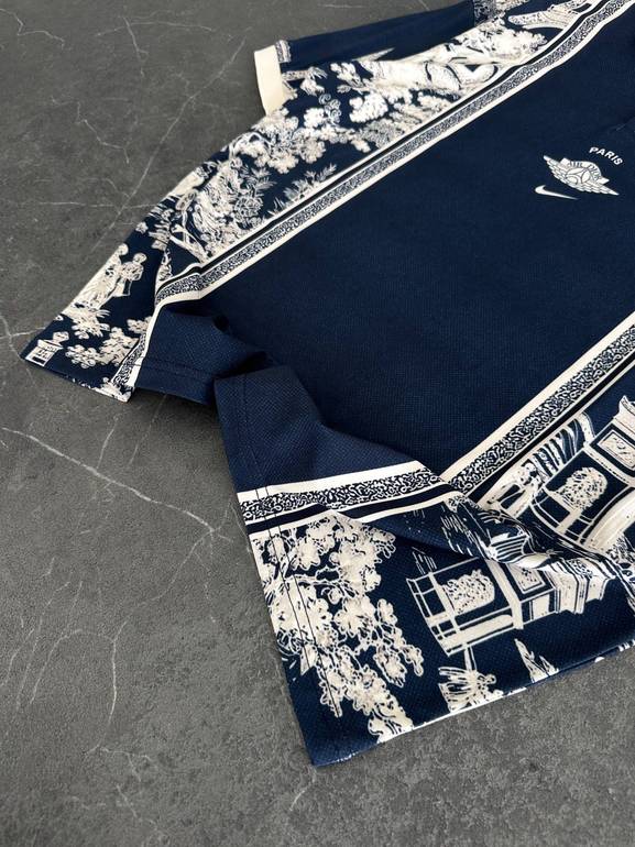 Paris Air Dior Polo Shirt – Navy Blue