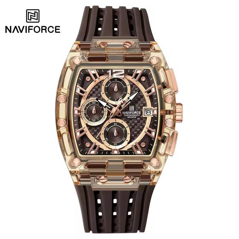NAVIFORCE Men’s Watch – Modern Transparent Design
