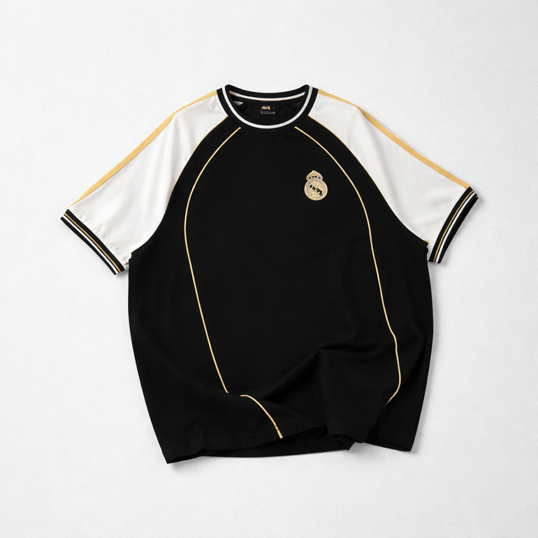 Real Madrid Retro T-Shirt – Black / White