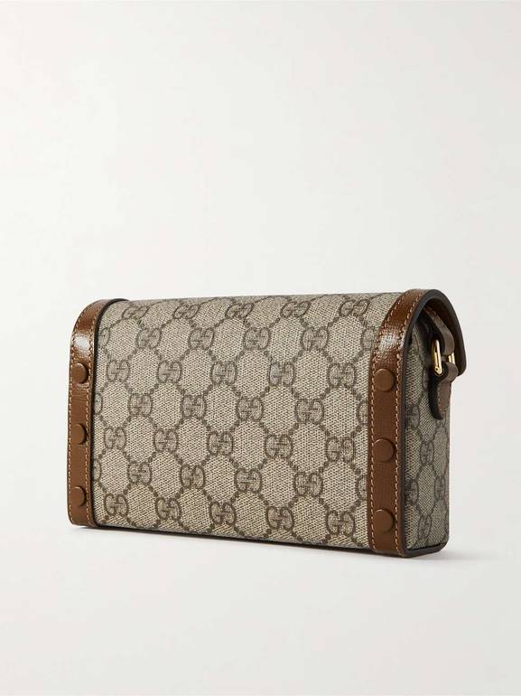 Gucci Horsebit GG Canvas Mini Shoulder Bag – Beige & Brown