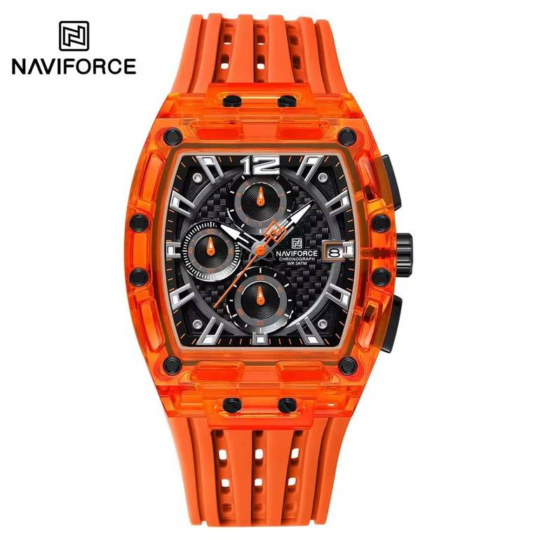 NAVIFORCE Men’s Watch – Modern Transparent Design