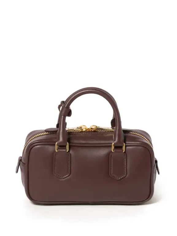 Miu Miu Brown Leather Top Handle Bag – Elegant Luxury Design