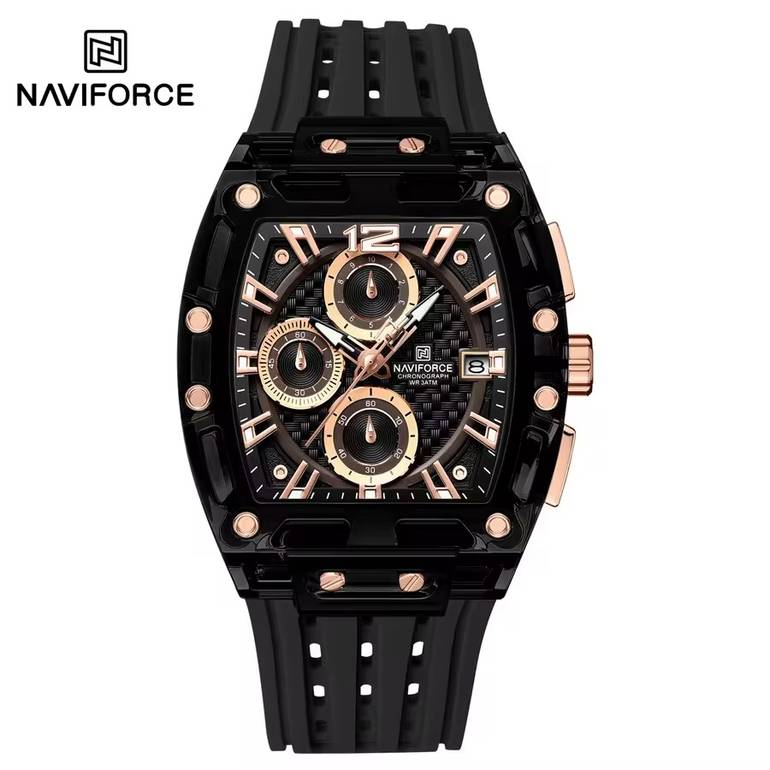 NAVIFORCE Men’s Watch – Modern Transparent Design