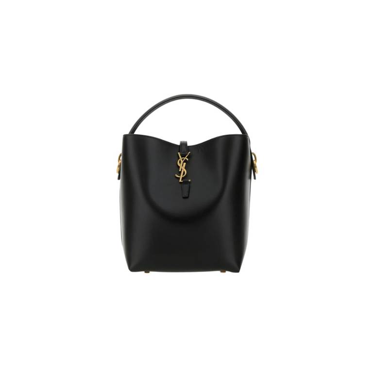 شنطة يد Saint Laurent بتصميم Bucket مع مقبض علوي – أسود
