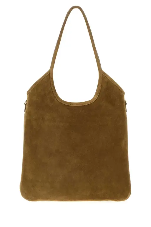 MIU MIU Suede Logo Shoulder Bag – Brown