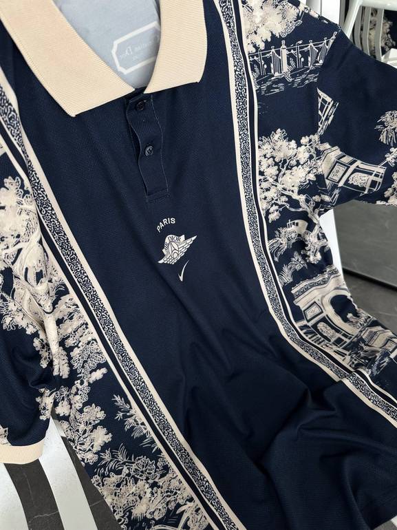 Paris Air Dior Polo Shirt – Navy Blue
