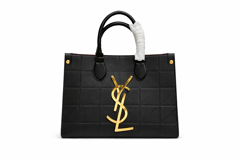 شنطة يد Saint Laurent بشعار YSL الكبير – أسود