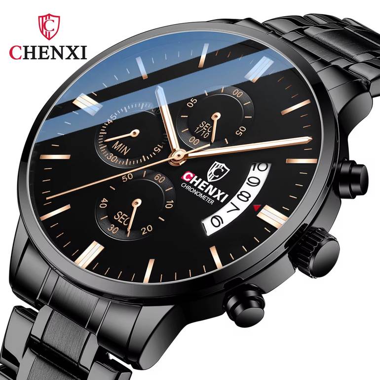 CHENXI Men’s Chronograph Watch – Luxury Stainless Steel Design