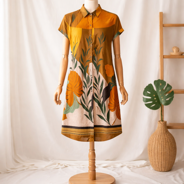 Kahraman Printed Summer Dress for Women – Elegant Casual Style