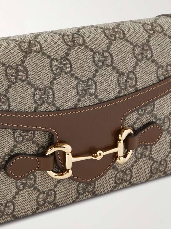 Gucci Horsebit GG Canvas Mini Shoulder Bag – Beige & Brown
