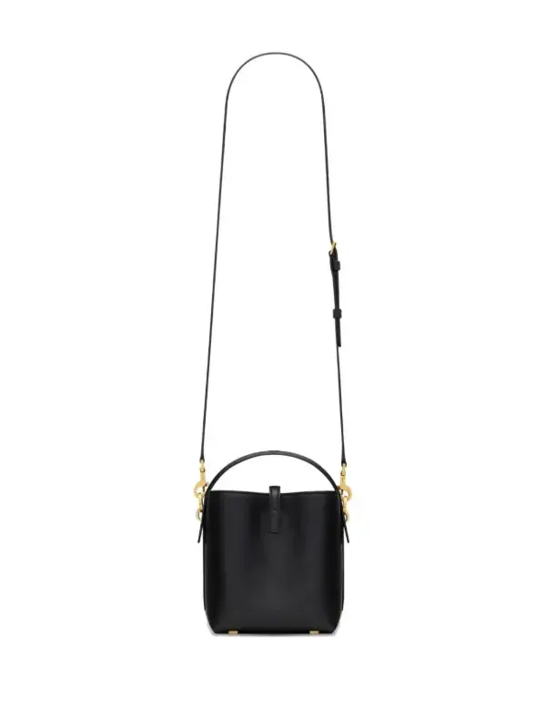 شنطة يد Saint Laurent بتصميم Bucket مع مقبض علوي – أسود