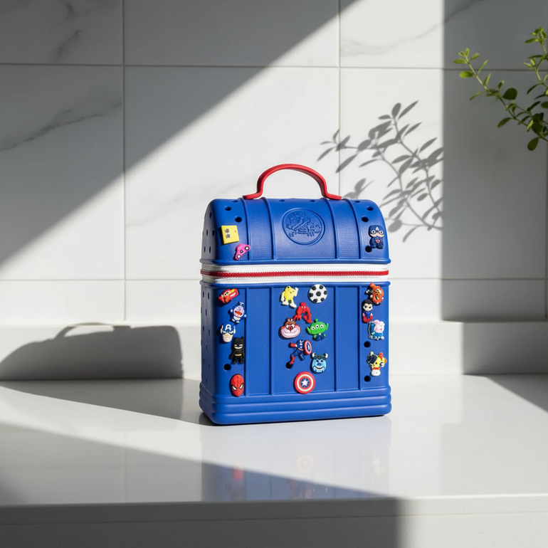 Kids Crocs Style Lunch Box – Blue