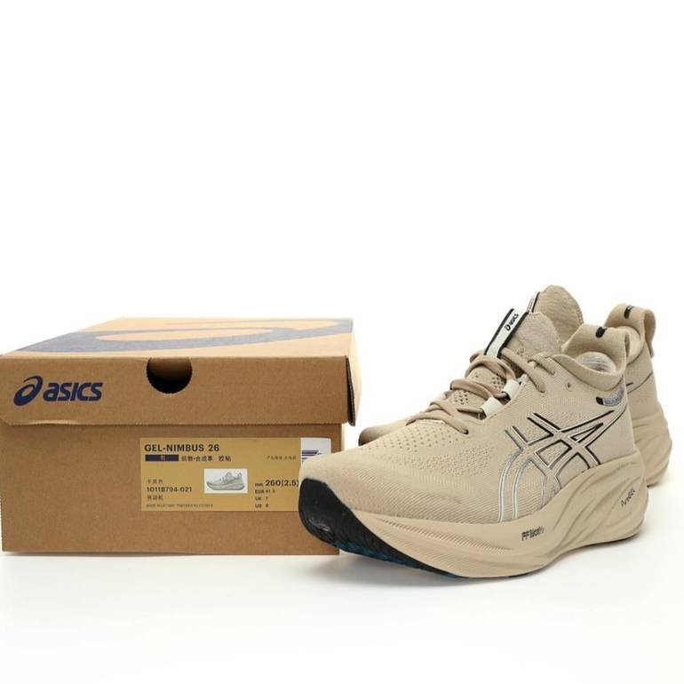 ASICS Gel-Nimbus 26 Beige Running Shoes