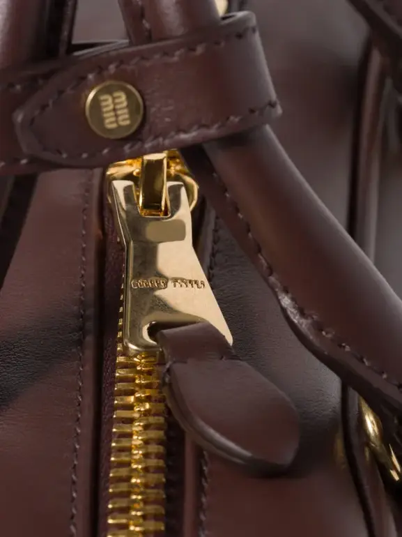 Miu Miu Brown Leather Top Handle Bag – Elegant Luxury Design