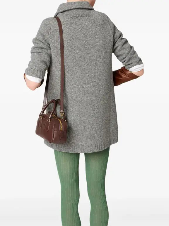 Miu Miu Brown Leather Top Handle Bag – Elegant Luxury Design
