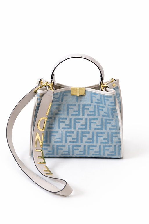 Fendi Roma FF Monogram Top Handle Bag – Blue