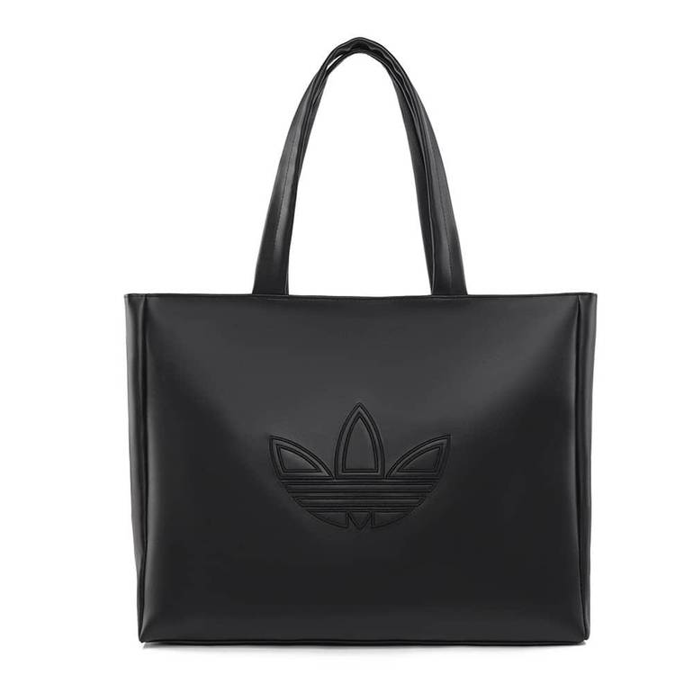 شنطة كتف Adidas Originals بتصميم Tote وشعار Trefoil – أسود