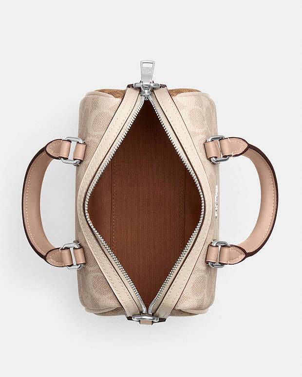 COACH Signature Mini Satchel Bag – Beige