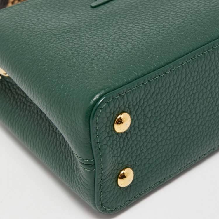 شنطة يد Louis Vuitton Capucines بتصميم فاخر ومقبض علوي – أخضر