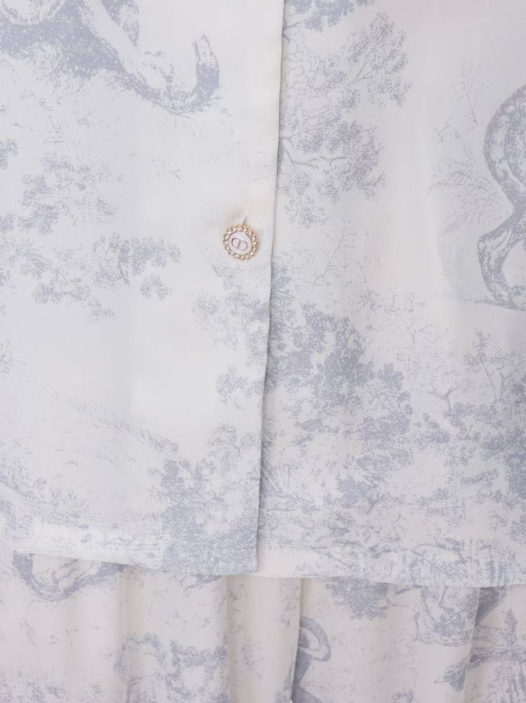 Luxury Women Pajama – Silver Design Inspired by Dior