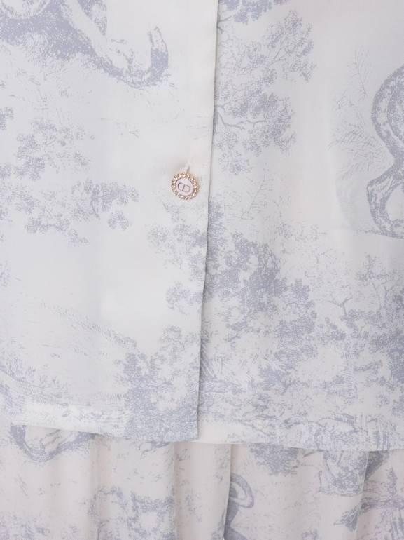 Luxury Women Pajama – Silver Design Inspired by Dior