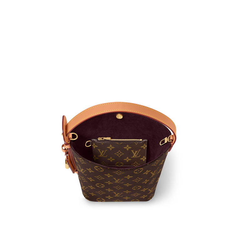 شنطة كتف Louis Vuitton بنقشة Monogram الكلاسيكية – بني