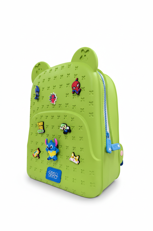 Kids Cartoon School Backpack – Green