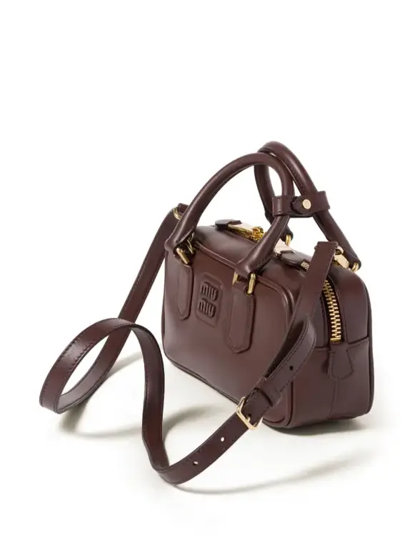 Miu Miu Brown Leather Top Handle Bag – Elegant Luxury Design