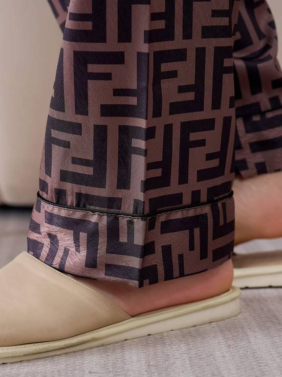 Luxury Couple Pajama – Brown Monogram Inspired by Fendi
