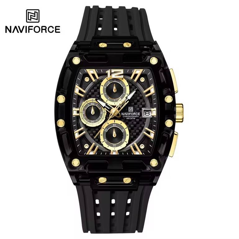 NAVIFORCE Men’s Watch – Modern Transparent Design