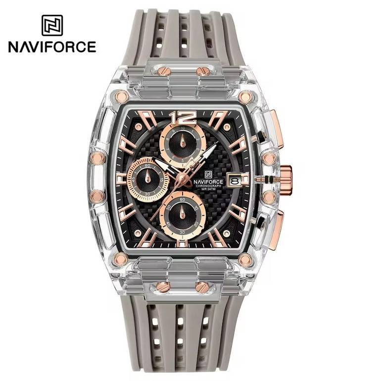 NAVIFORCE Men’s Watch – Modern Transparent Design