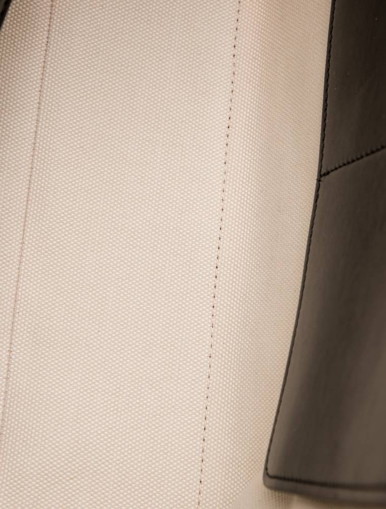 BURBERRY Logo Canvas Tote Bag with Shoulder Strap – Beige