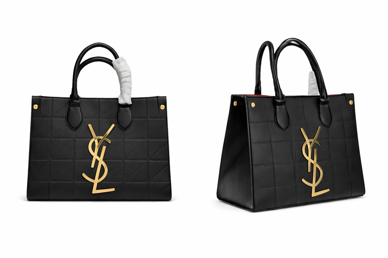 شنطة يد Saint Laurent بشعار YSL الكبير – أسود