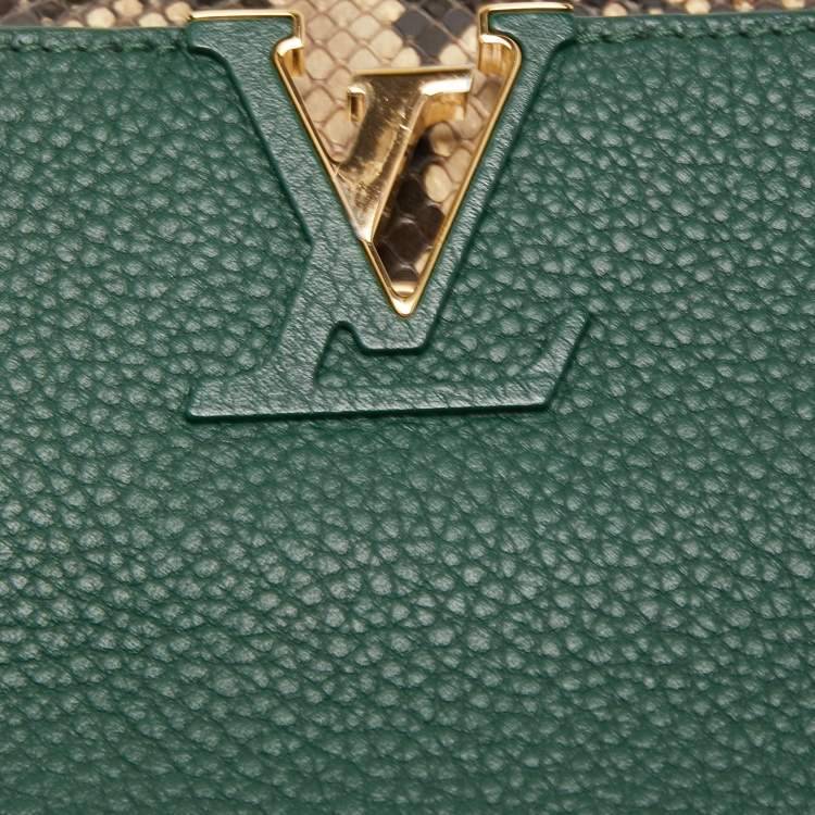 شنطة يد Louis Vuitton Capucines بتصميم فاخر ومقبض علوي – أخضر